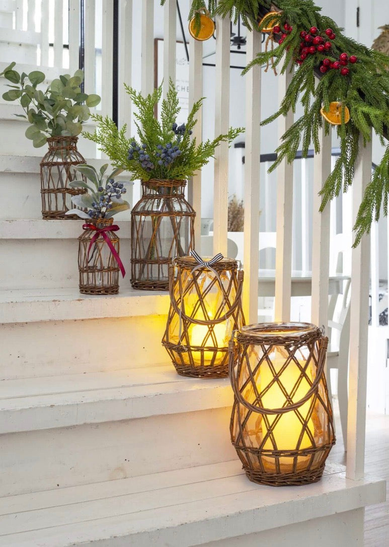 Unpeeled Willow Wrapped Vase