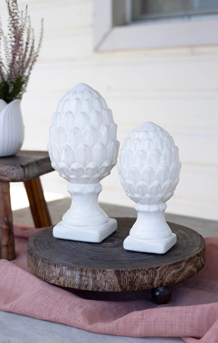 White Ceramic Artichoke