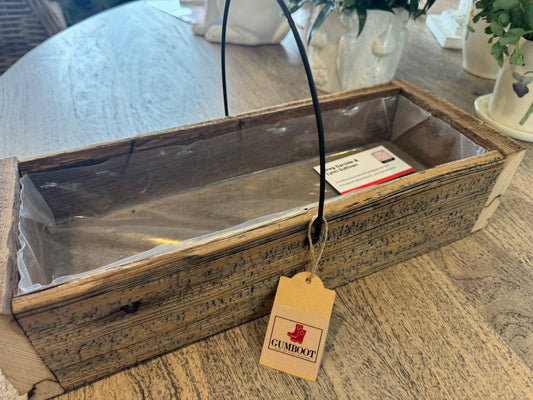 Wood box with handle