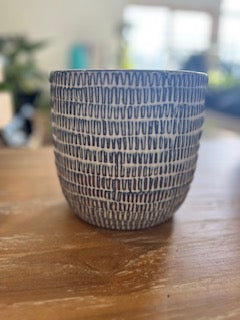 Blue & White Medium Sized Pot