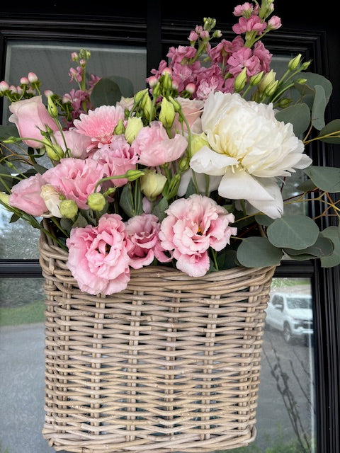 Fresh Flowers Door Basket