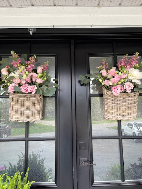 Fresh Flowers Door Basket