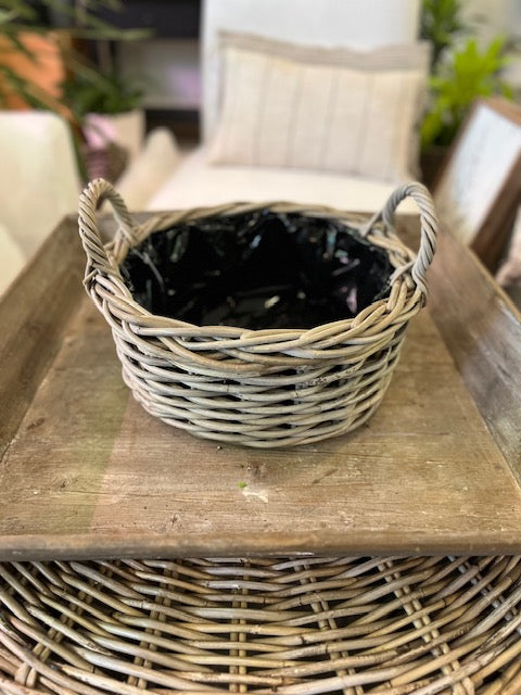 Large 2 Handle Lined Basket