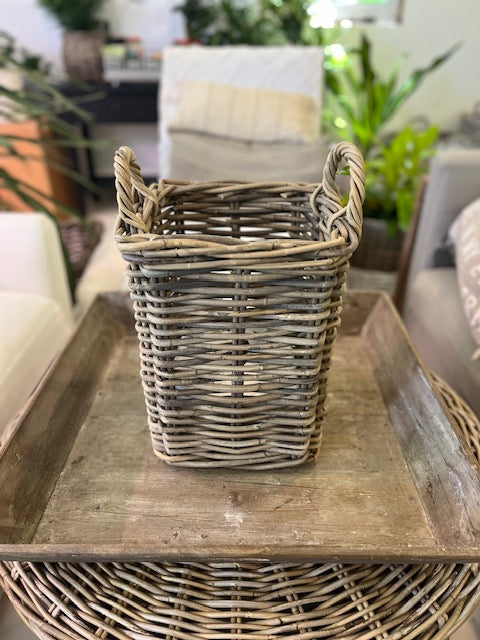 Small Square Rattan Basket