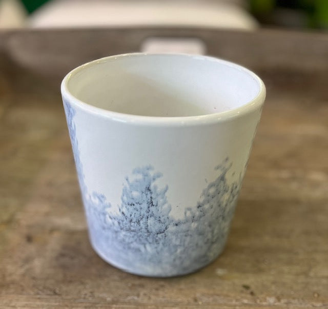 Blue & White 6.75" Pot