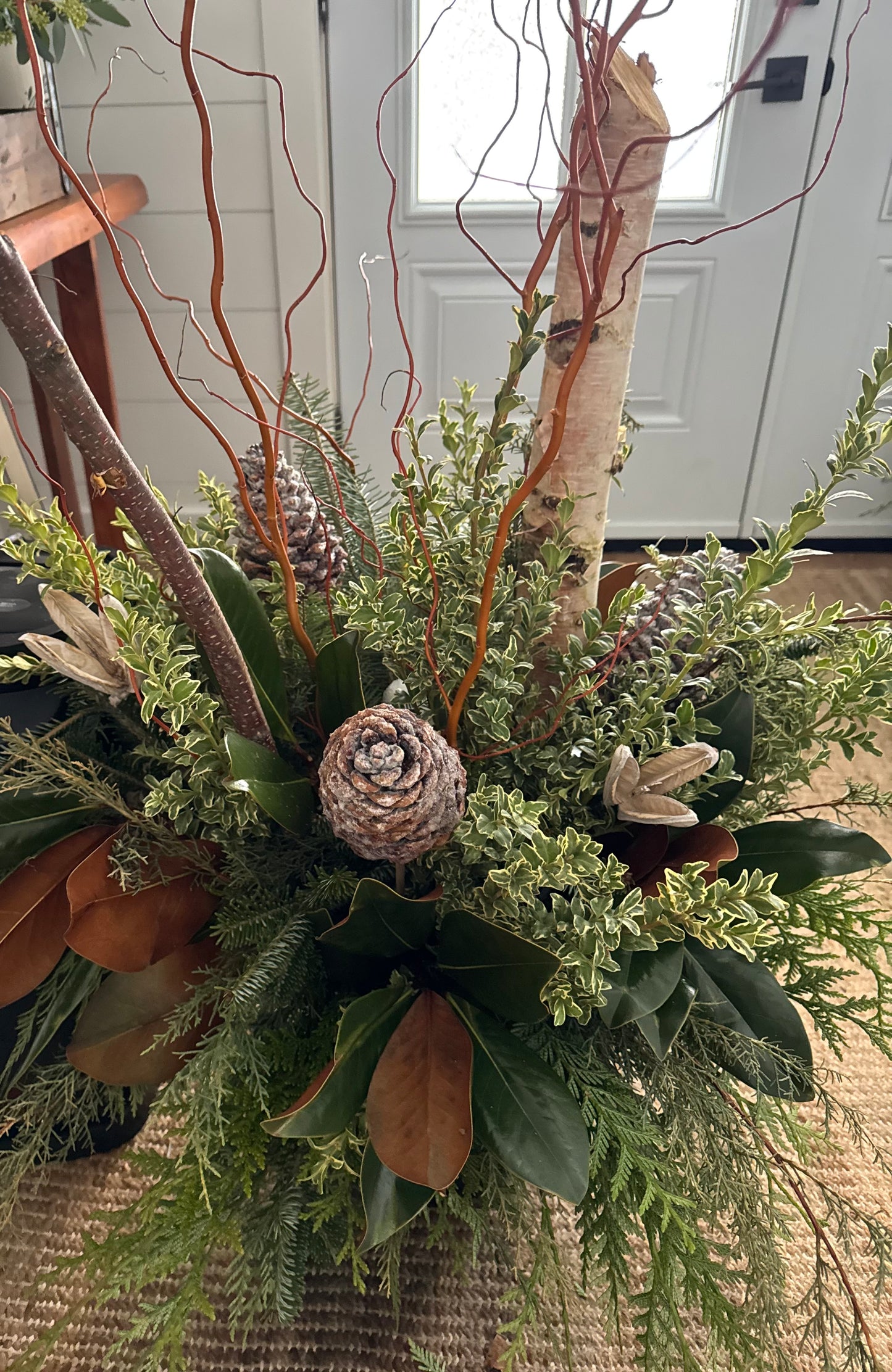 Winter Container with Twinkle Lights