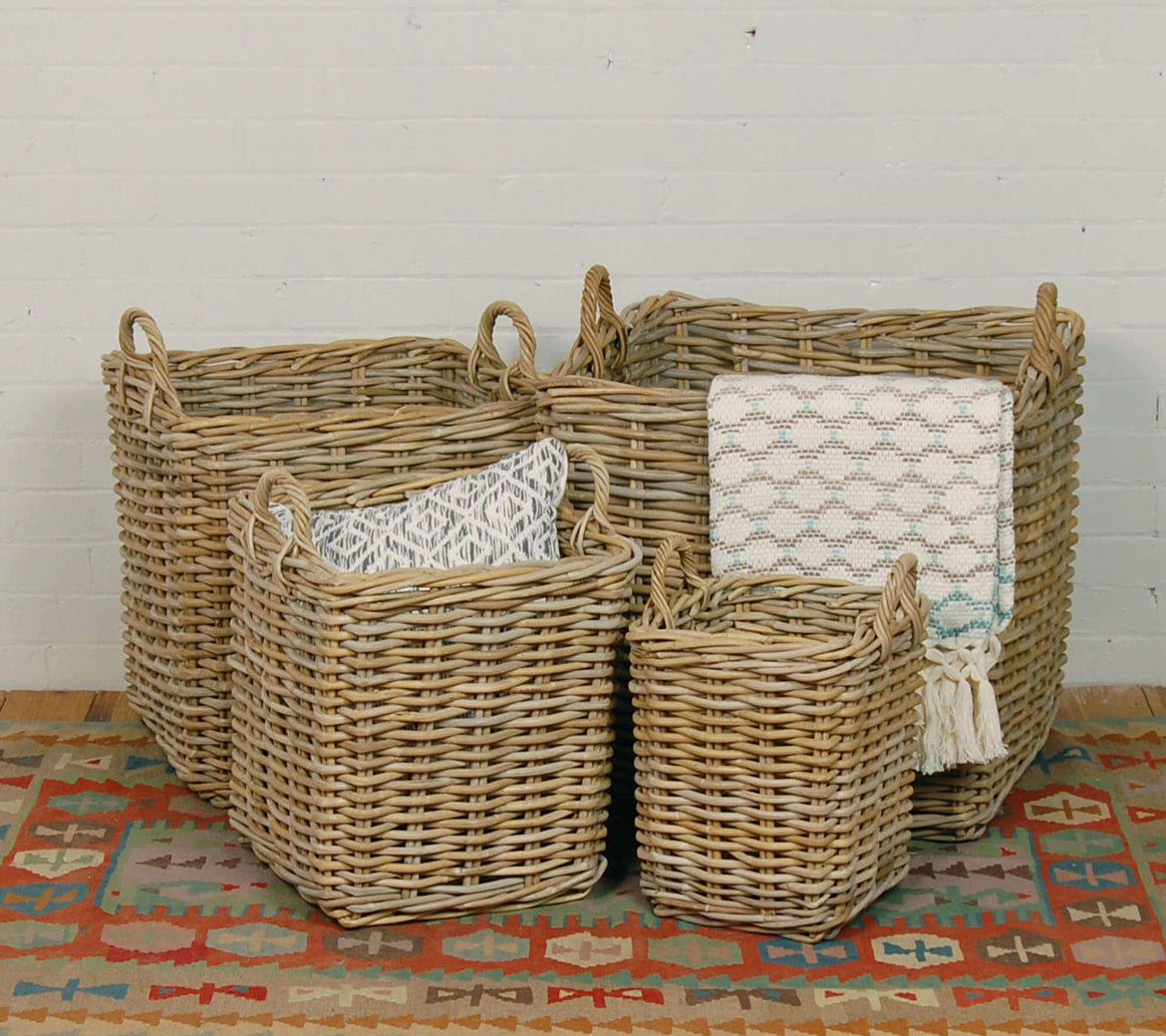 Square Rattan Baskets