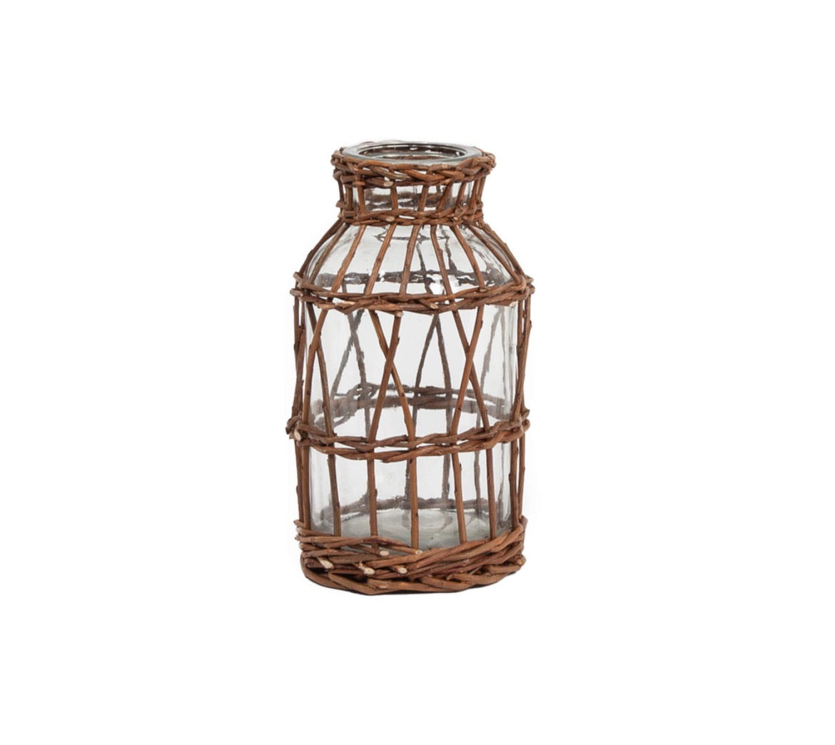 Unpeeled Willow Wrapped Vase